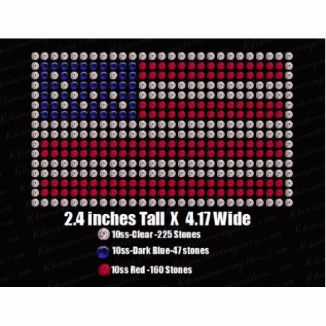 Flag Rhinestone Design Med size EPS SVG