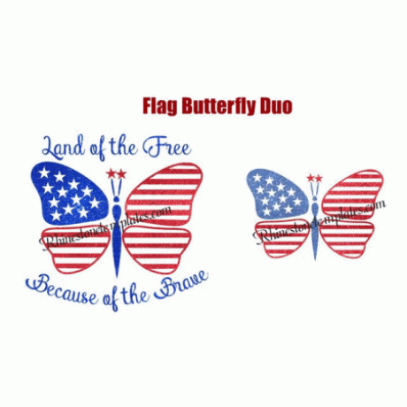 Flag Butterfly Duo Design Download EPS SVG