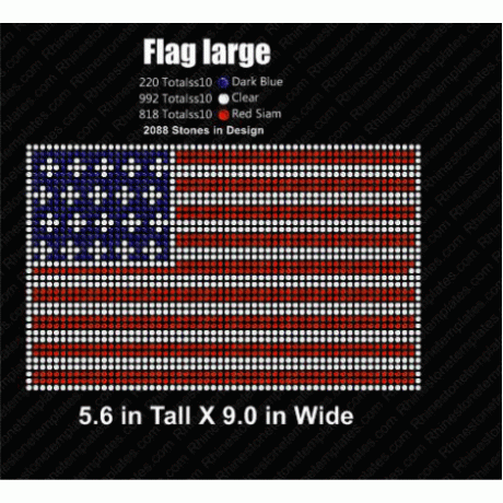 Flag Large Rhinestone Design EPS SVG