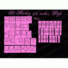 Rhinestone Alphabet RT Markey Line ups EPS SVG Download