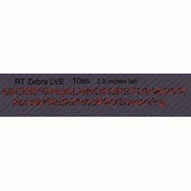 RT zebra LVE Rhinestone Alphabet Font Download EPS SVG