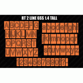 Rhinestone Font Rt 2 line 6ss Download EPS SVG