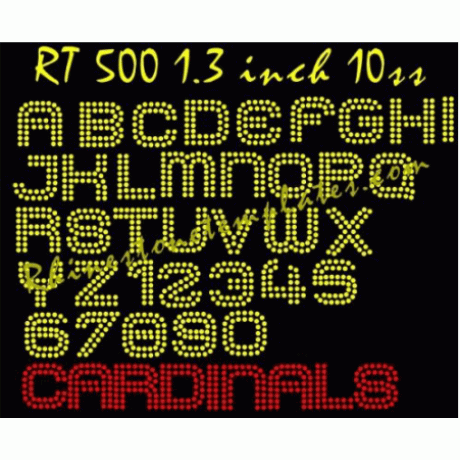 Rhinestone Alphabet Rt 500 1.3 inch line up Download