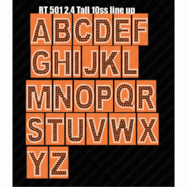 Rt 501 line up Rhinestone Alphabet Download EPS SVG