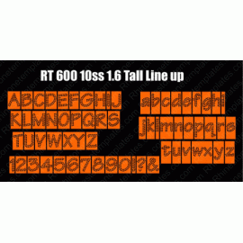 Rt 600 Line up Rhinestone Alphabet Download EPS SVG