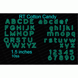 Rt Cotton Candy Line up Rhinestone Alphabet Digital EPS SVG