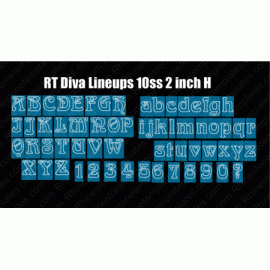 Rt Diva Lineup Rhinestone Alphabet Digital EPS SVG