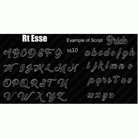 RT esse Line up Rhinestone Alphabet Download eps svg