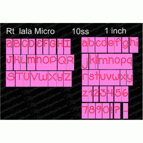 Rhinestone Alphabet Rt Lala Micro Download EPS SVG