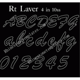 Rhinestone Alphabet Rt Lavers Line up Download EPS SVG