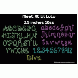 Rhinestone Font Rt Lil LuLu Line ups Download EPS SVG