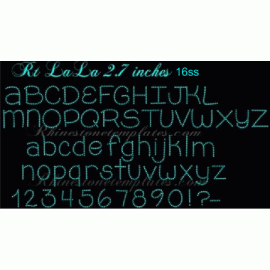 Rt LaLa 2.7 Line up Rhinestone Alphabet SVG EPS Digital