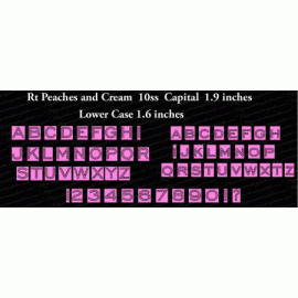 Rt Peaches and Cream Line up Rhinestone Alphabet Download