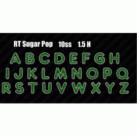 Rt Sugar Pop Line up Rhinestone Alphabet EPS SVG