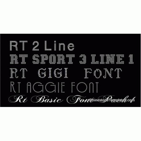 Rt Basic Font Pack 1 TTF Rhinestone Dowload Fonts