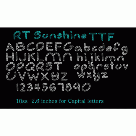 Rt Sunshine TTF Rhinestone Alphabet Download