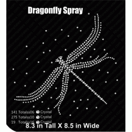 Dragonfly Spray Rhinestone Download EPS SVG