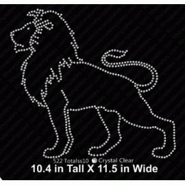 Lion Body Rhinestone Design EPS SVG