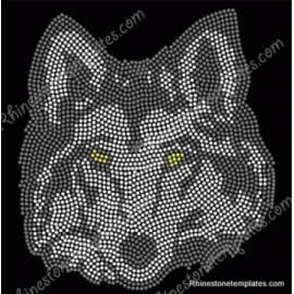 Wolf-Husky-Huskies-Rhinestone Design EPS SVG