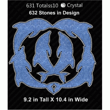 Dolphin Love Rhinestone HTV Download EPS SVG