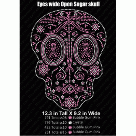 Eyes wide open Sugar Skull Digital Design EPS SVG
