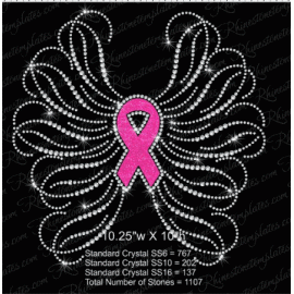 Ribbon Wings Stoned Rhinestone Download EPS SVG