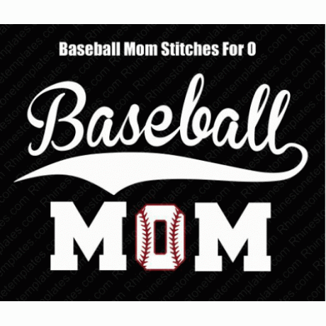 Baseball Mom Stitches O Design EPS SVG