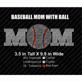 Baseball Mom with Ball Design EPS SVG