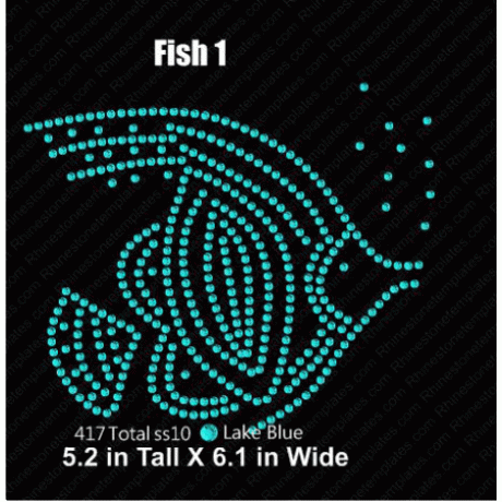 Fish 1 Rhinestone Download EPS SVG
