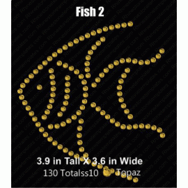 Fish 2 Rhinestone Download EPS SVG