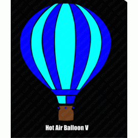 Hot Air Balloon V Design EPS SVG