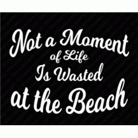 Not a moment is Wasted on a Beach Download EPS SVG