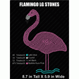 Flamingo LG Design Download Rhinestone EPS SVG