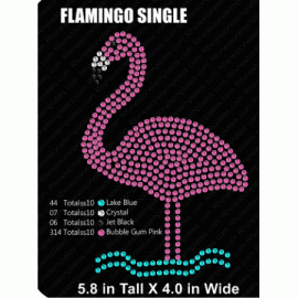 Flamingo Single Design Download Rhinestone EPS SVG