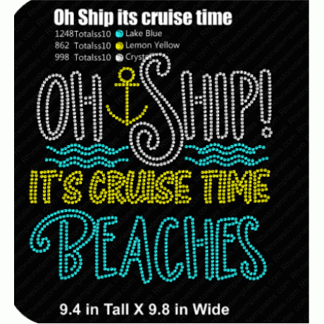 Oh Ship Cruise Beaches Digital Design EPS SVG