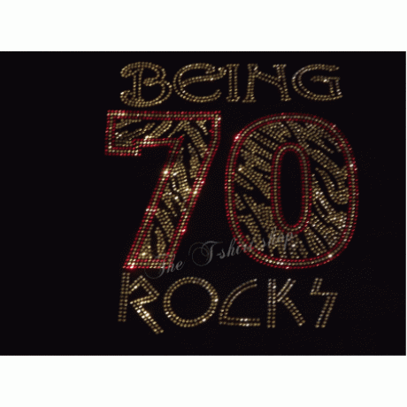 Being 70 rocks Rhinestone Download EPS SVG
