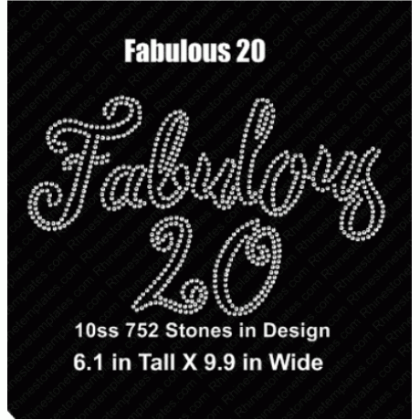 Fabulous 20 Rhinestone Template Precut