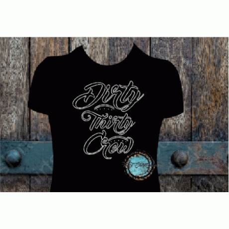 Dirty Thirty Crew Tye Dye Pink Blue Sublimation Digital Design PNG