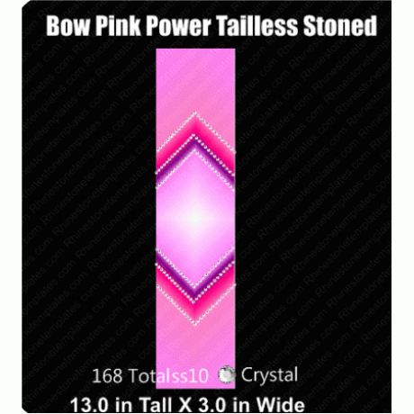 Cheer Bow Pink Power Tailless Stoned Dye Sublimation Design
