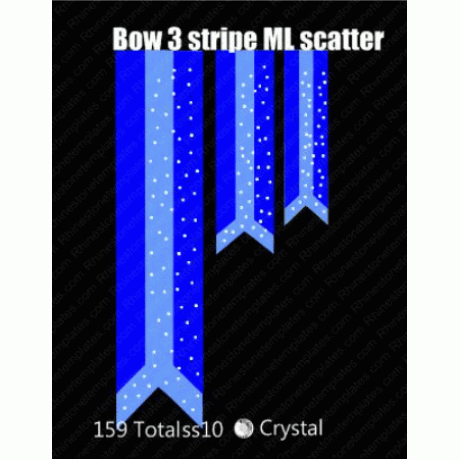 Cheer Bow 3 Stripe ML Scatter Trio Rhinestone Download