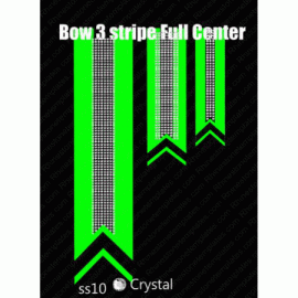 Cheer Bow 3 Stripe Full Center Trio Download EPS SVG