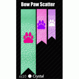Cheer Bow Paw Scatter Download EPS SVG PLT