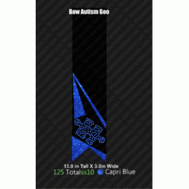 Cheer Bow Autism Geo Download EPS SVG