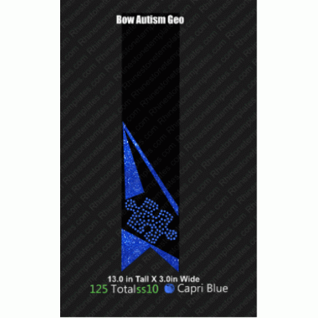 Cheer Bow Autism Geo Download EPS SVG