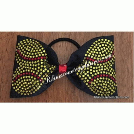 Cheer Bow Softball Heart Tailless Rhinestone Download