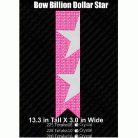 Cheer Bow Billion Dollar Star Rhinestone Download EPS SVG