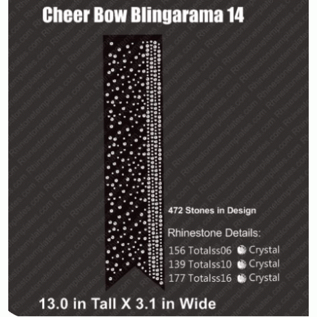 Cheer Bow Blingarama 14 Rhinestone Download EPS SVG