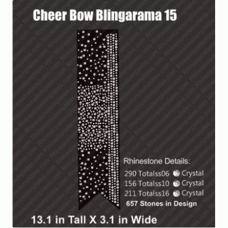 Cheer Bow Blingarama 15 Rhinestone Download EPS SVG