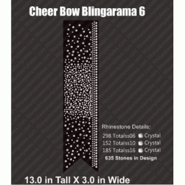 Cheer Bow Blingarama 6 Rhinestone Download EPS SVG