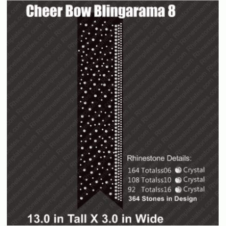 Cheer Bow Blingarama 8 Rhinestone Download EPS SVG